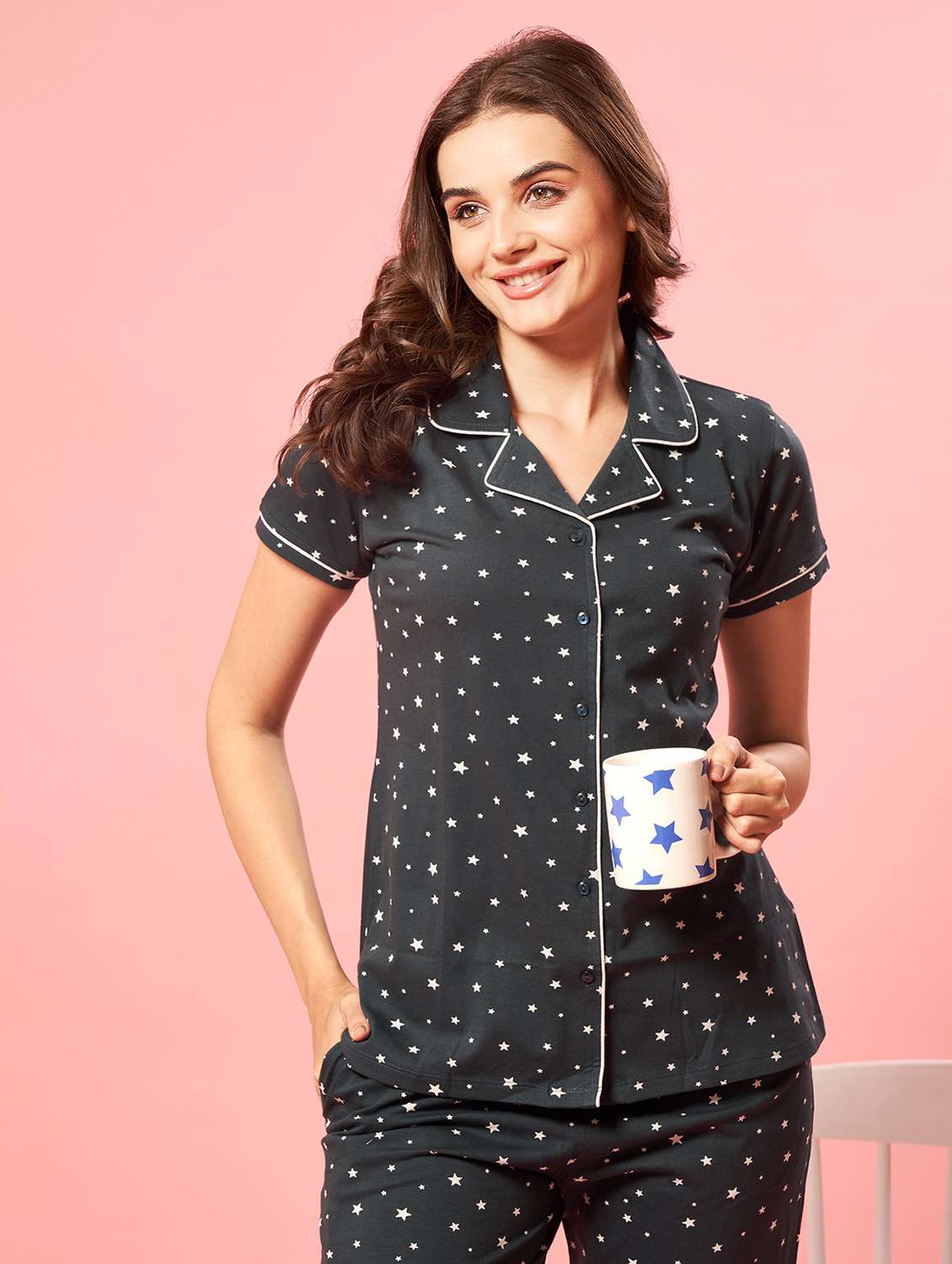 women printed nightwear pyjama set - 21915613 -  Standard Image - 3