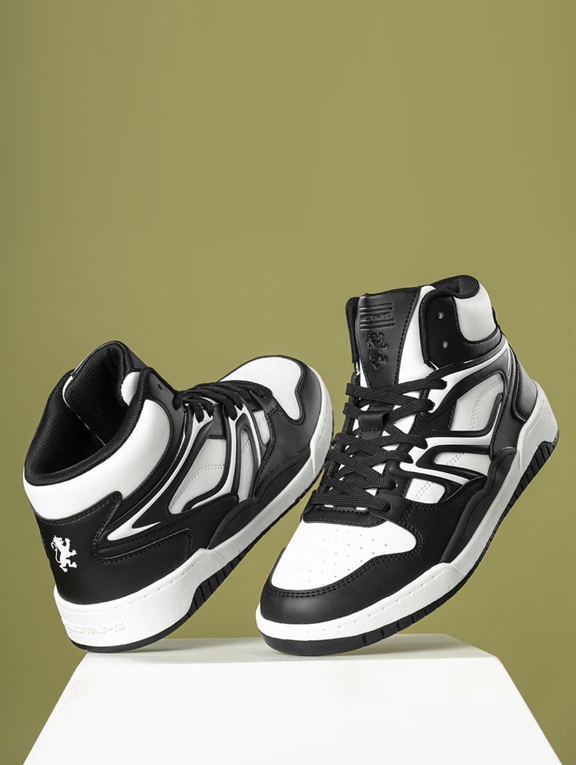 men color block lace up high ankle sneaker - 21915826 - Zoom Image - 0