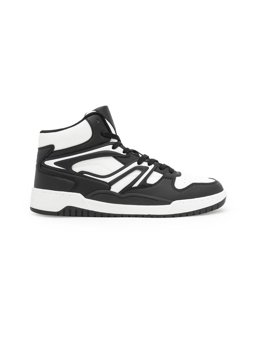 men color block lace up high ankle sneaker - 21915826 - Standard Image - 3