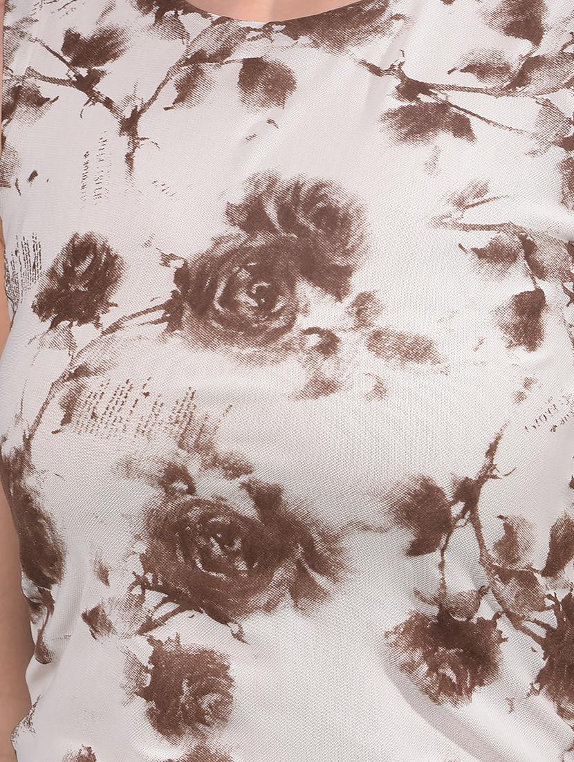 women floral printed sleeveless bodycon dress - 21916022 - Standard Image - 5