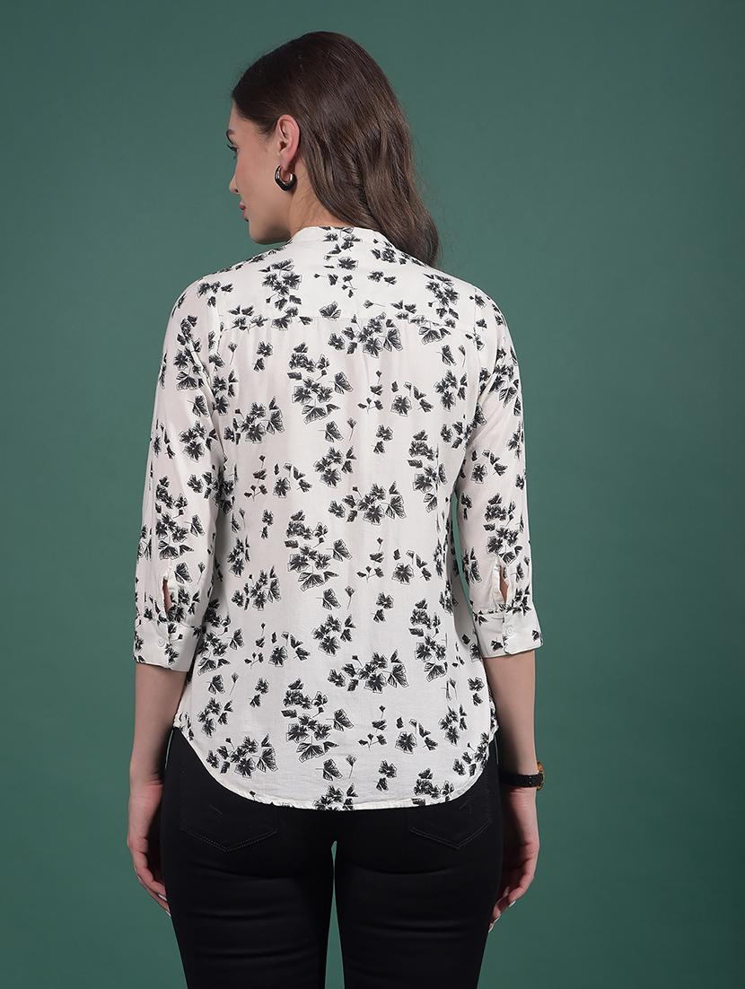 women printed three quarter sleeves shirt - 21916049 - Standard Image - 3