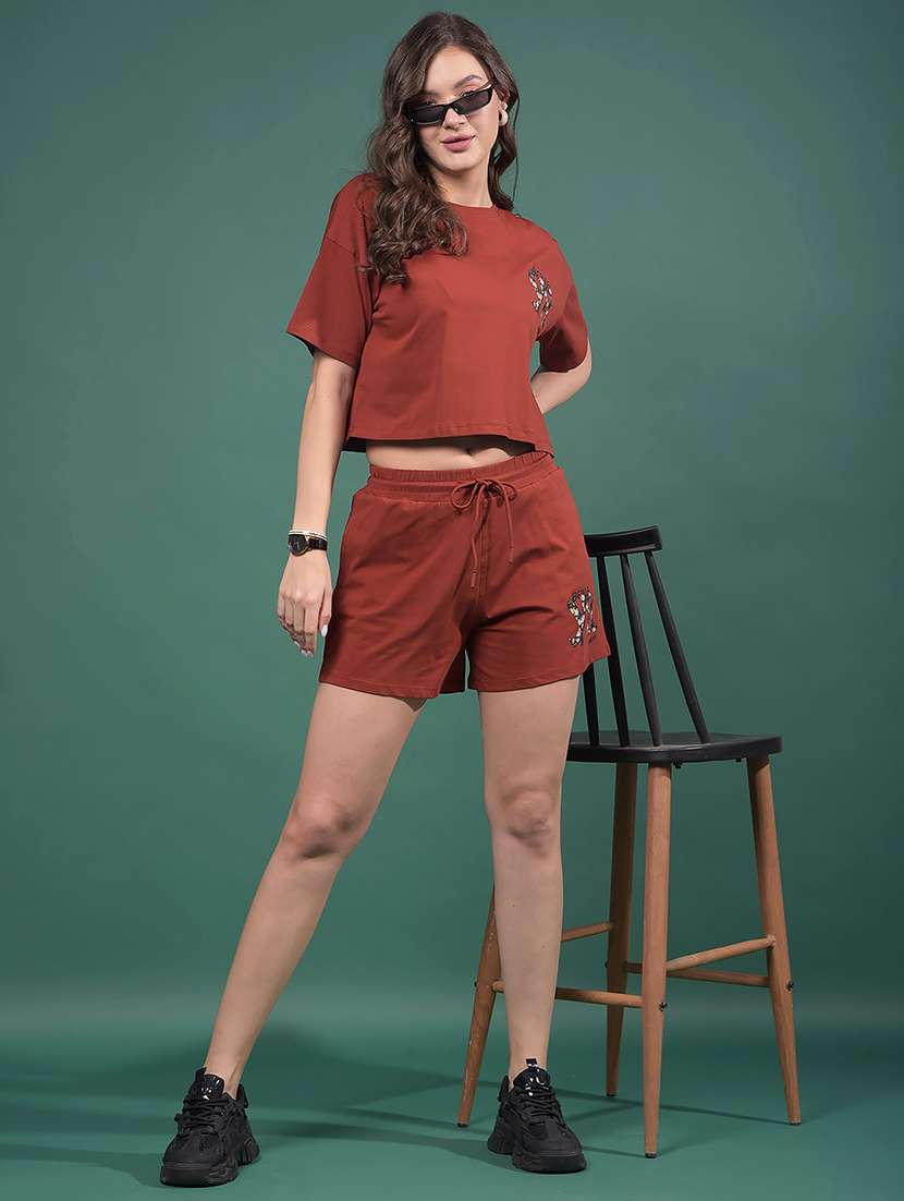 women printed mid rise regular fit short - 21916062 -  Standard Image - 5