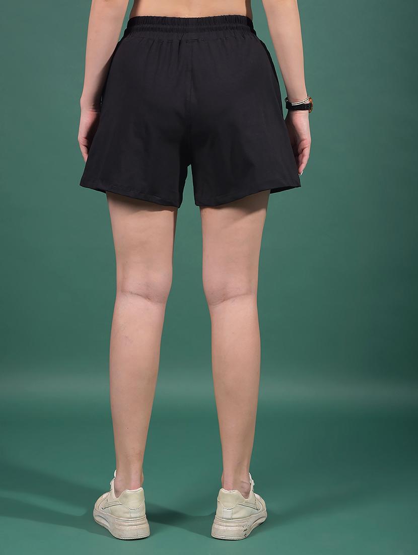 women solid mid rise regular fit shorts - 21916063 - Standard Image - 3