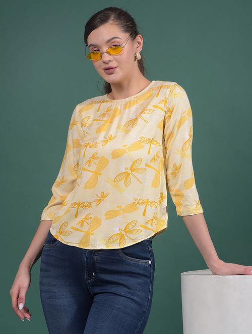 women printed round neck regular top - 21916084 - Standard Image - 0