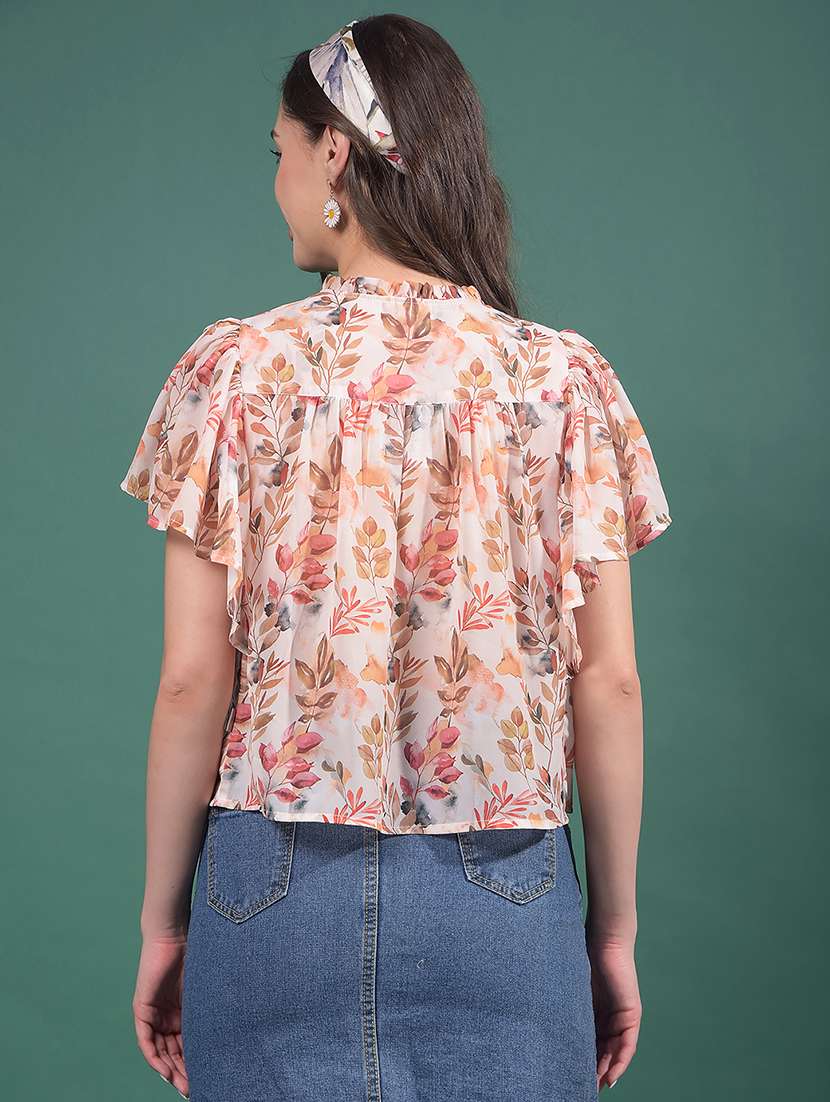 women floral printed round neck regular top - 21916086 - Standard Image - 3
