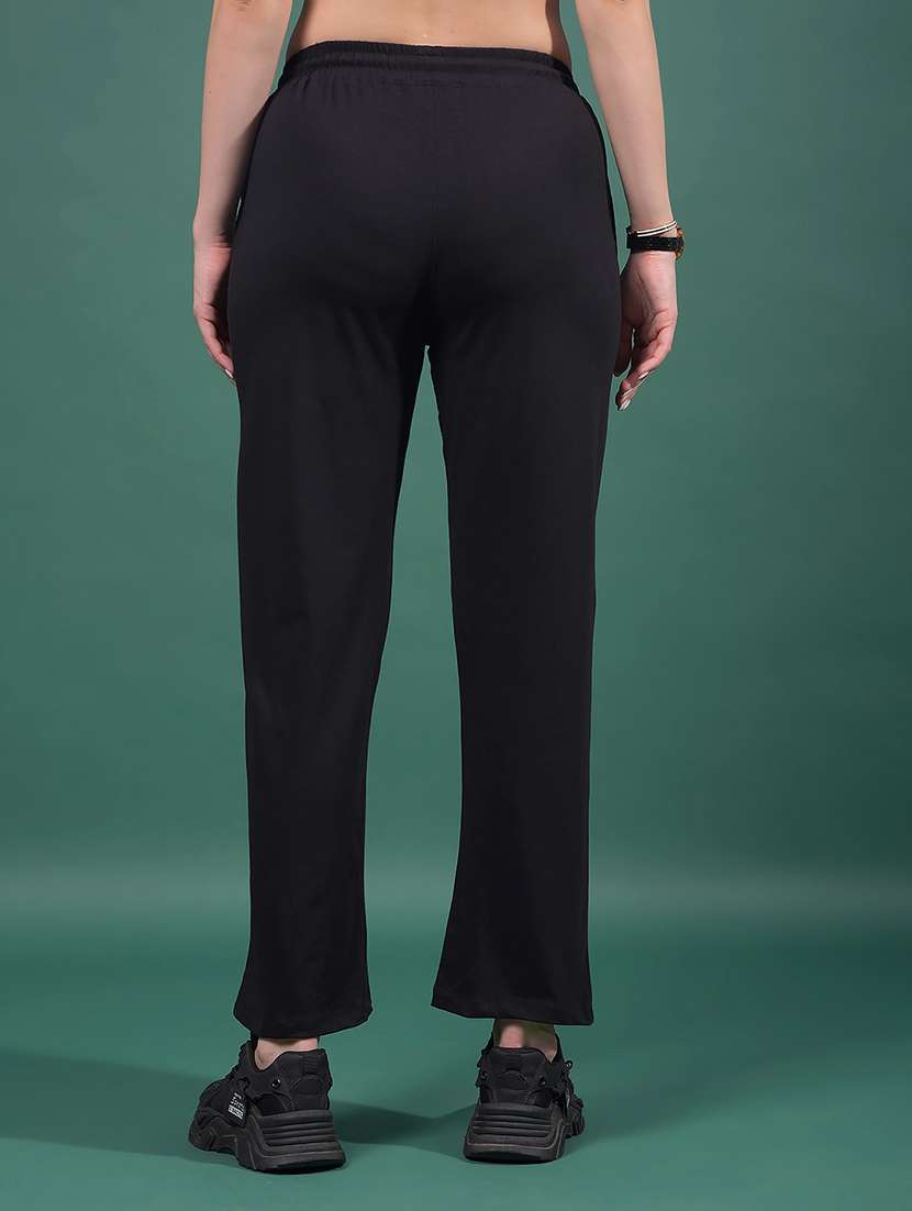 women solid mid rise track pant - 21916098 -  Standard Image - 3