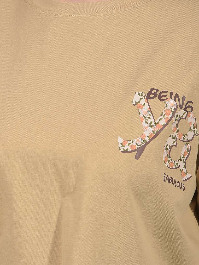 Women Printed Short Sleeves Regular Fit Crop T-shirt - 21916104 -  Standard Image - 5