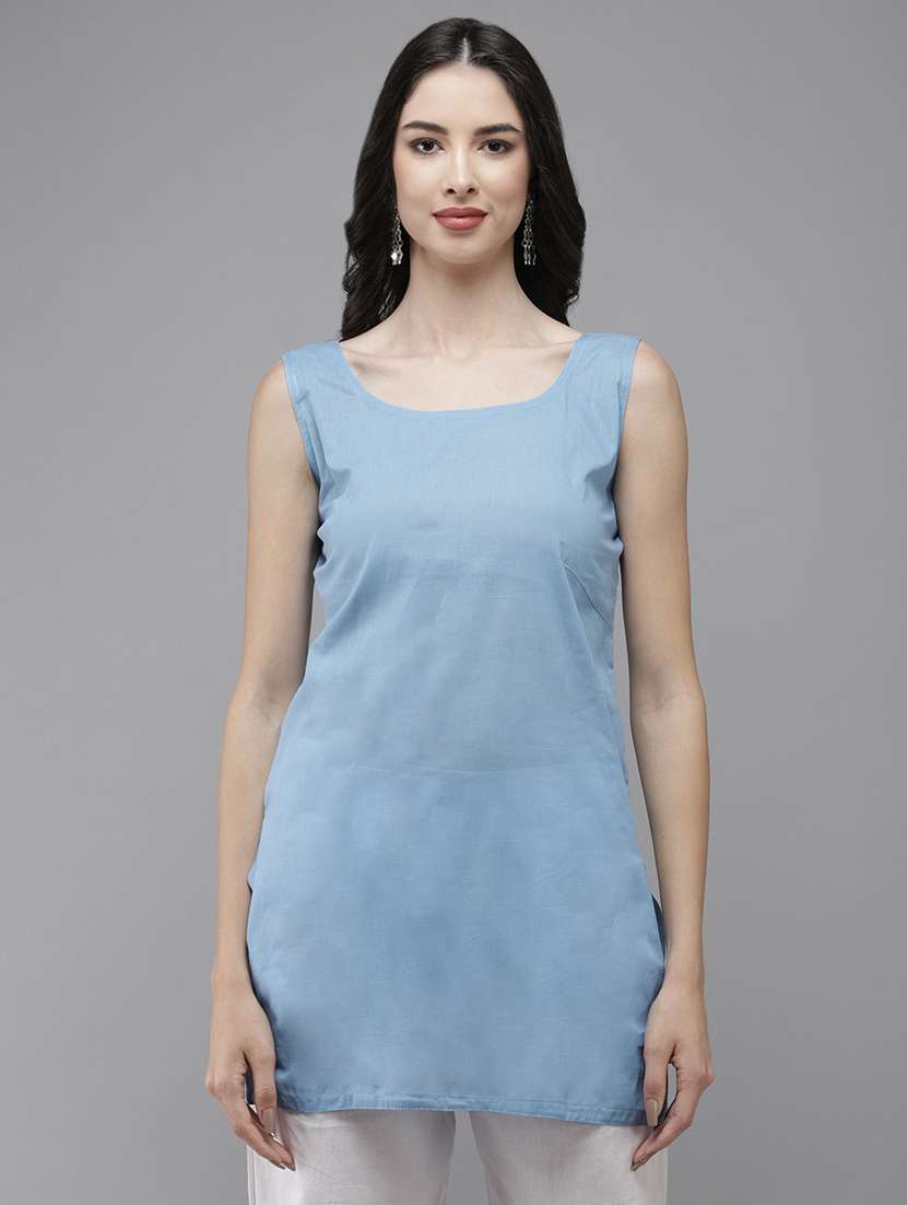 women three quarter sleeve chikankari straight kurti - 21916119 - Standard Image - 3
