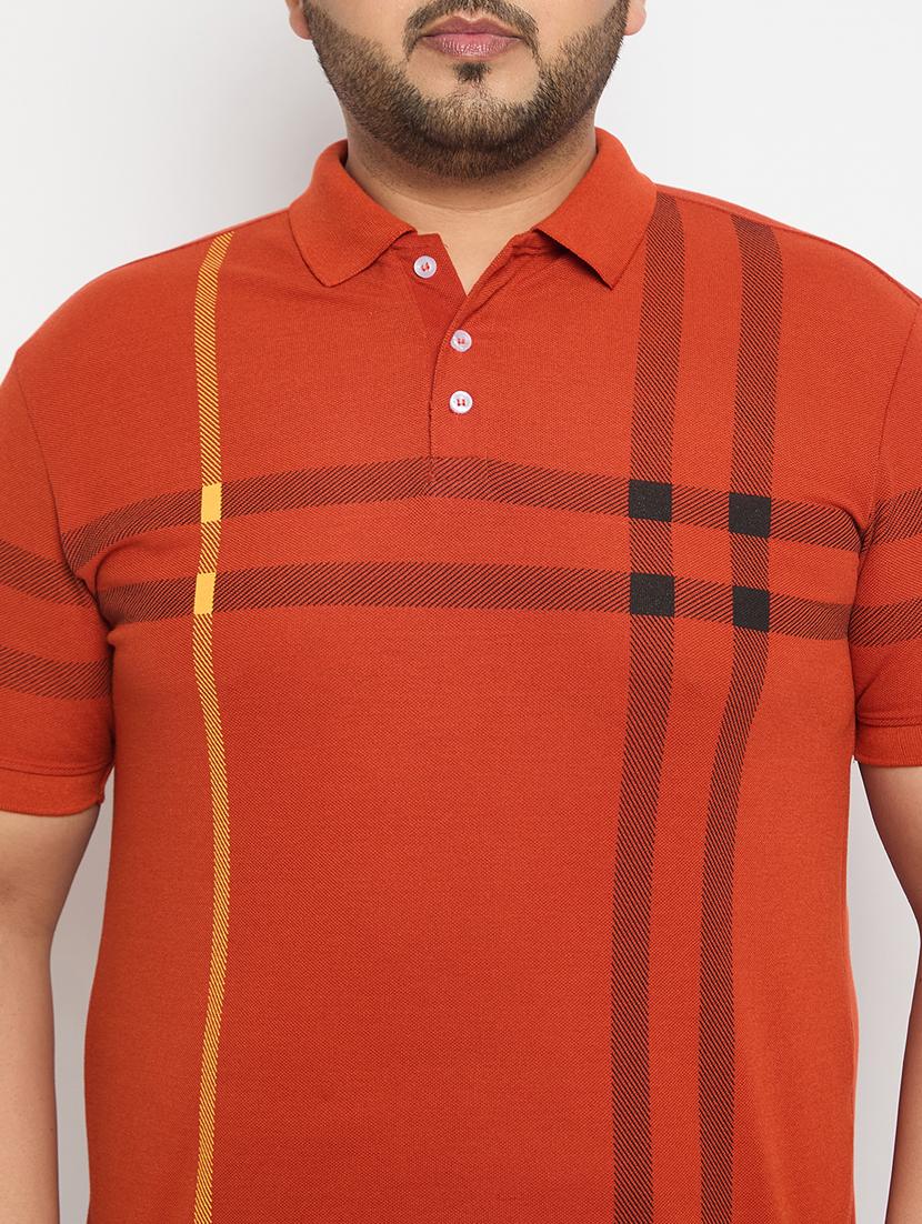 men plus size printed short sleeves polo t-shirt - 21916150 - Standard Image - 3