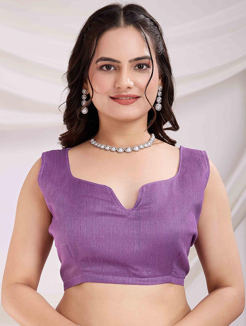 women solid with work embroidered saree with blouse - 21916222 - Standard Image - 5