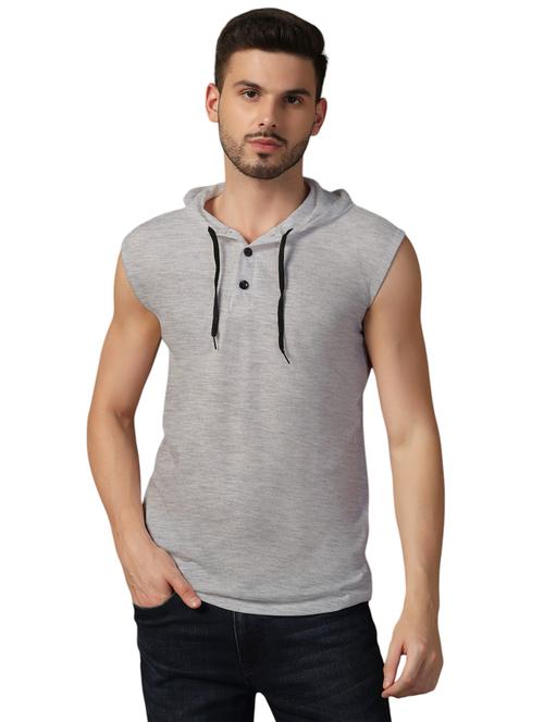 men solid sleeveless regular fit t-shirt - 21916313 - Standard Image - 0