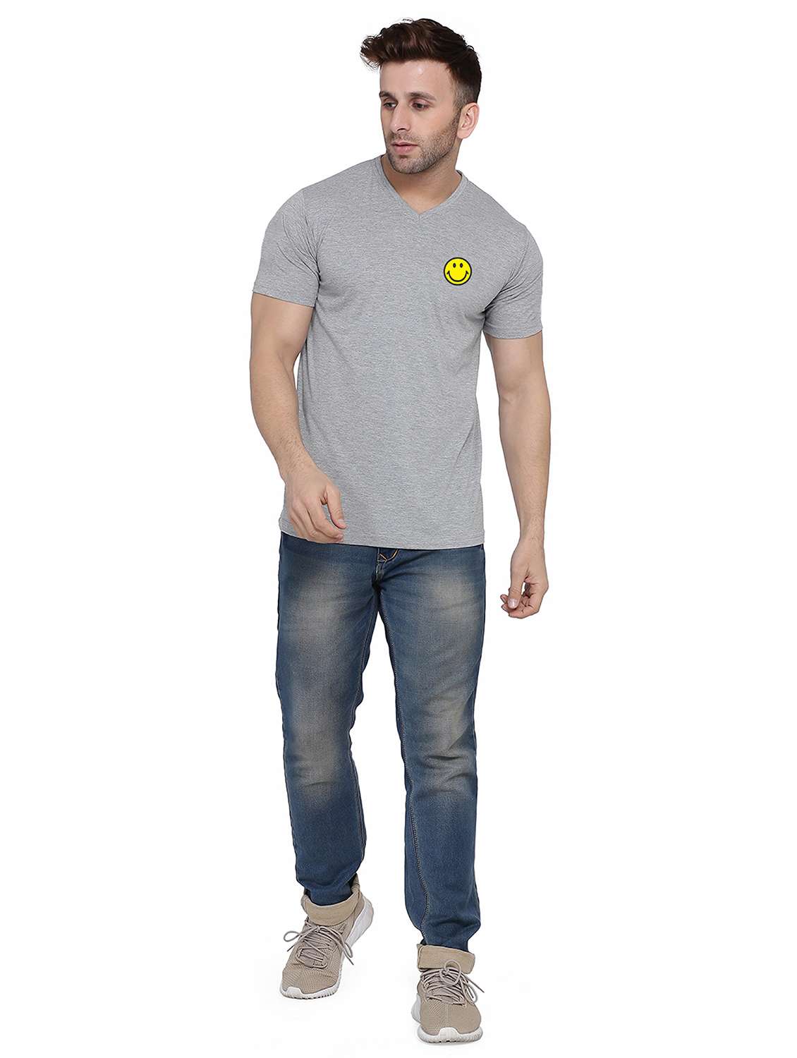 men soolid short sleeves slim fit t-shirt - 21916333 - Standard Image - 3
