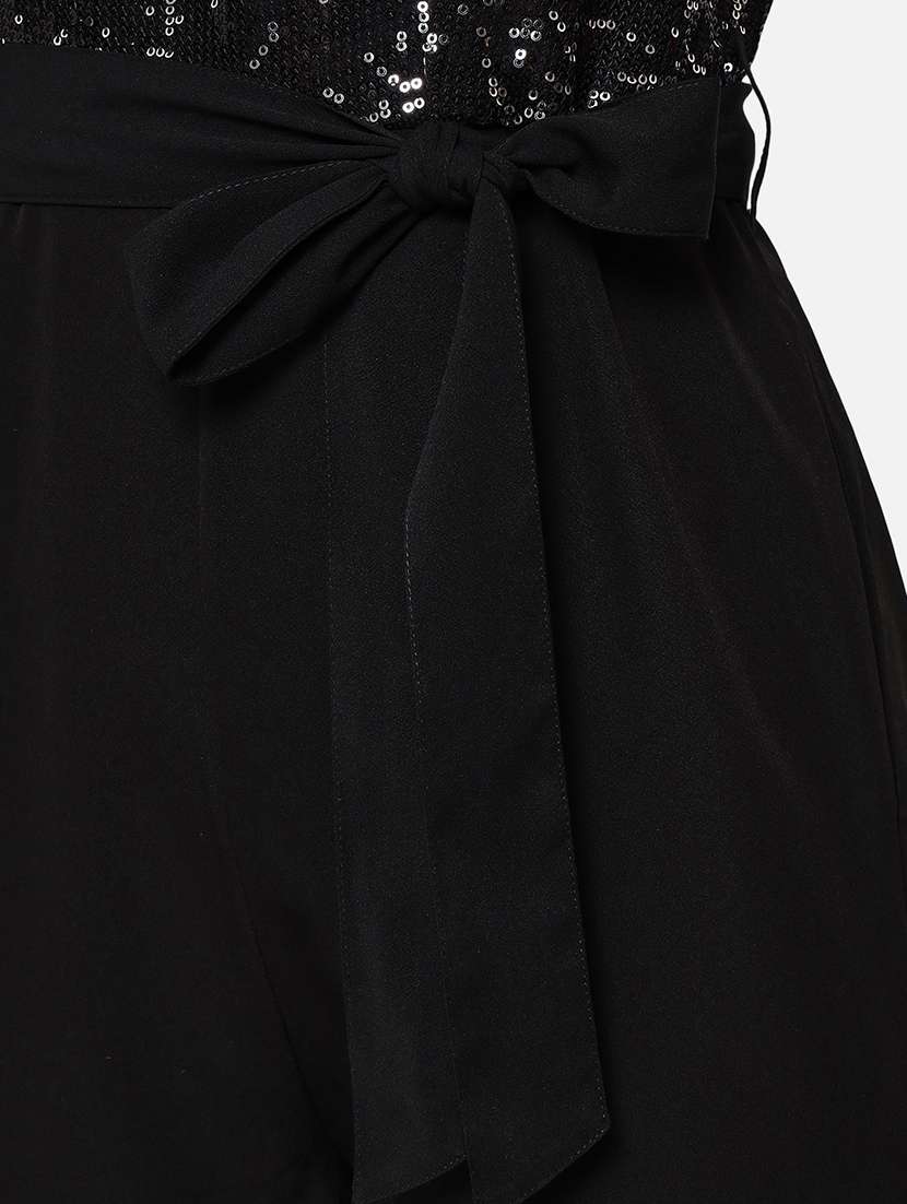 women sequined shoulder strap jumpsuit - 21916433 - Standard Image - 5