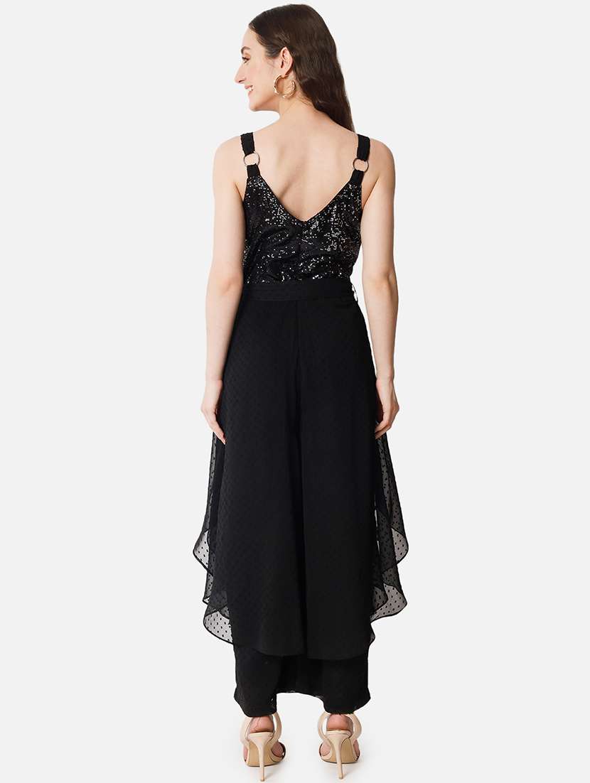 women sequined shoulder strap jumpsuit - 21916436 -  Standard Image - 3