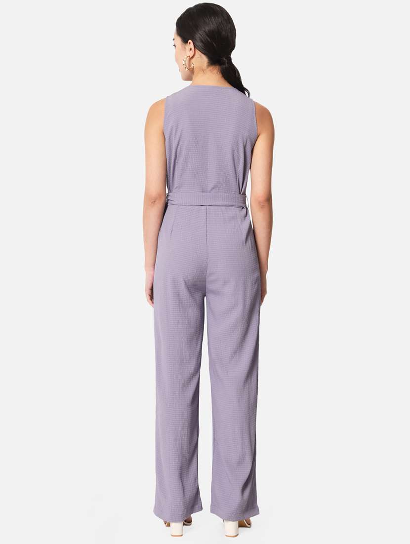 women solid sleeveless full length jumpsuit - 21916449 - Standard Image - 3