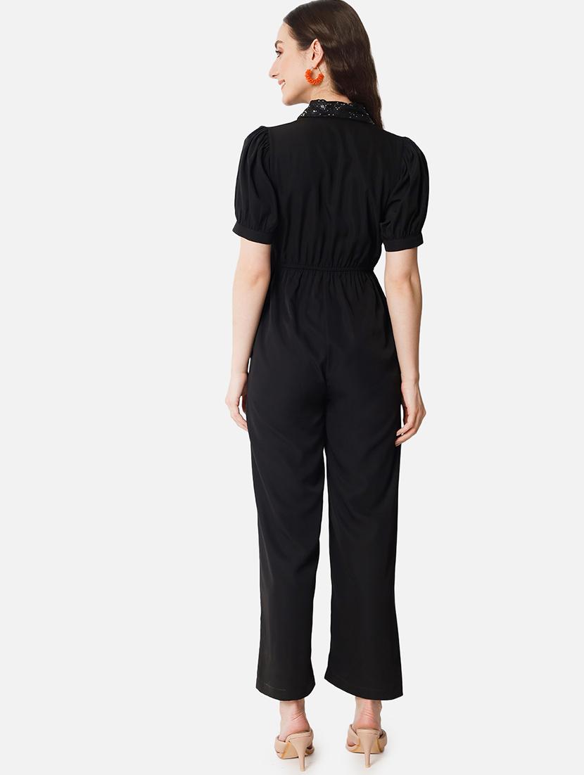 women embellished neck puff sleeves jumpsuit - 21916450 - Standard Image - 3