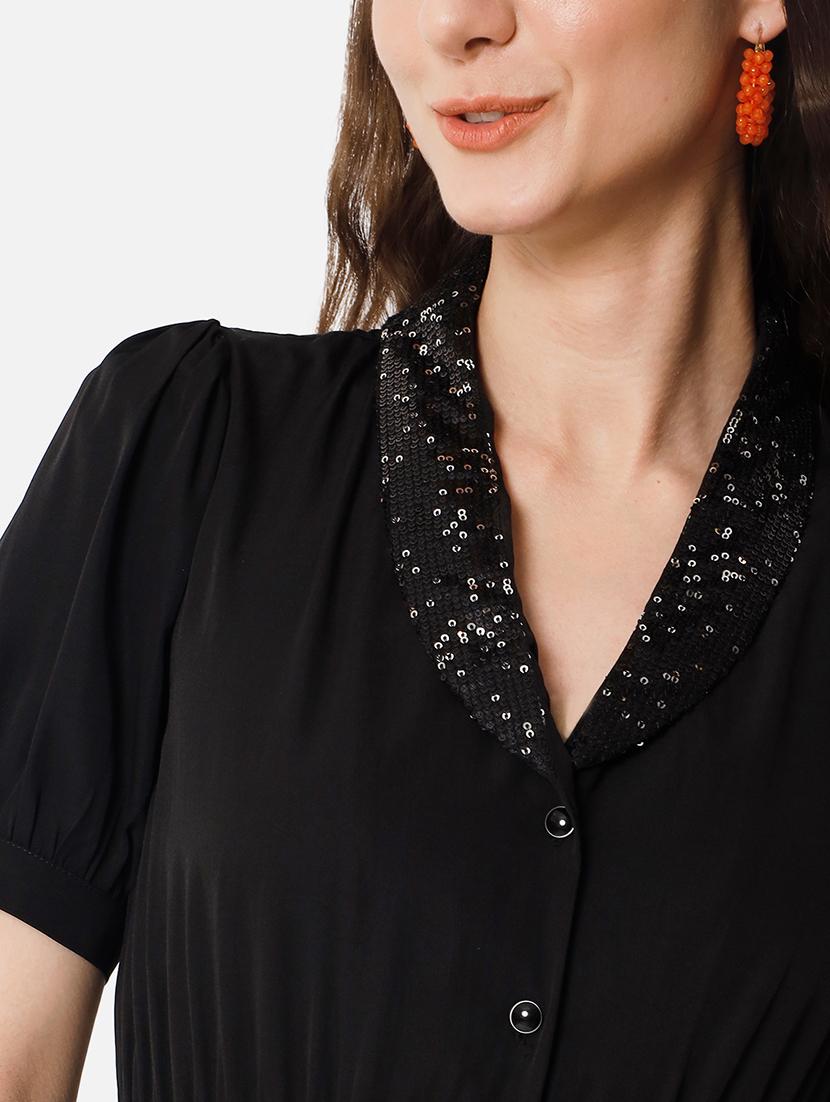 women embellished neck puff sleeves jumpsuit - 21916450 - Standard Image - 5