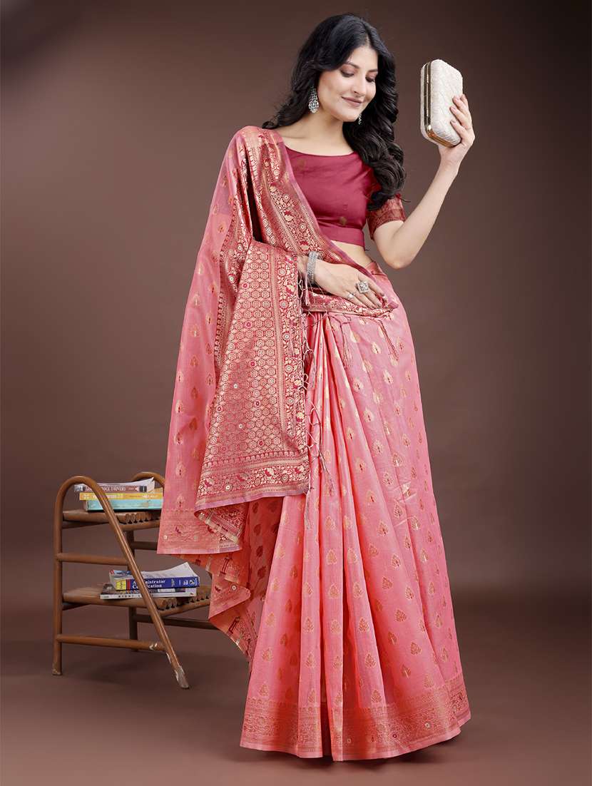 women self design bordered saree with blouse - 21916536 -  Standard Image - 3