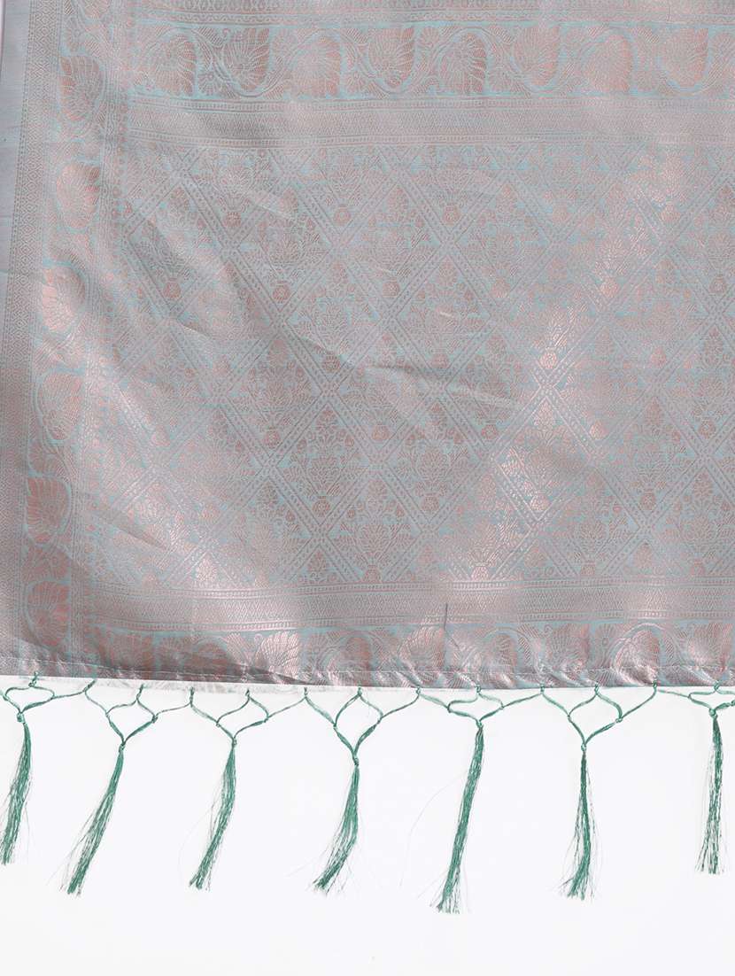 women self design chanderi saree with blouse - 21916579 -  Standard Image - 5