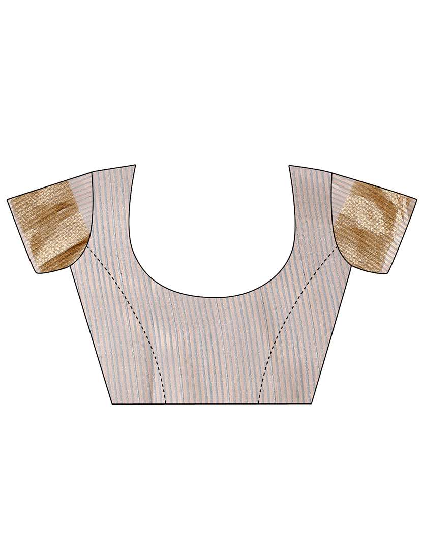 women solid with bordered saree with blouse - 21916599 -  Standard Image - 5