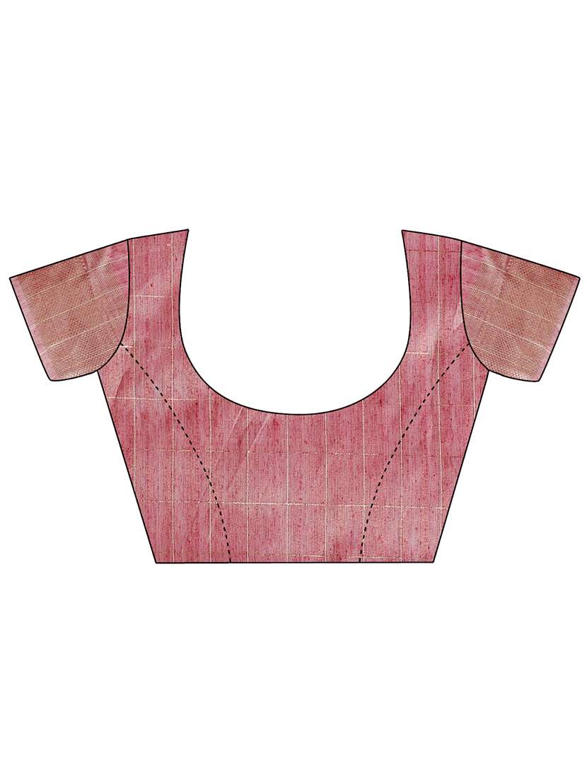 women checkered bordered saree with blouse - 21916609 -  Standard Image - 5