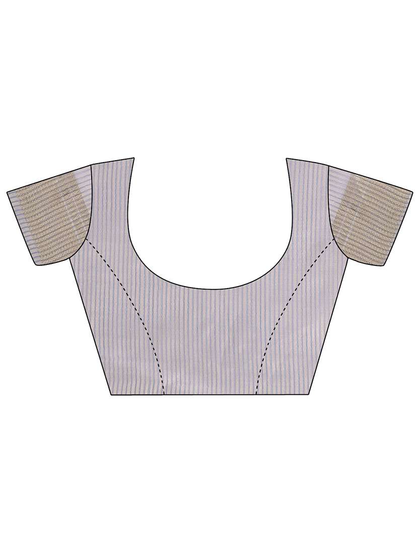 women solid with bordered saree with blouse - 21916627 -  Standard Image - 5