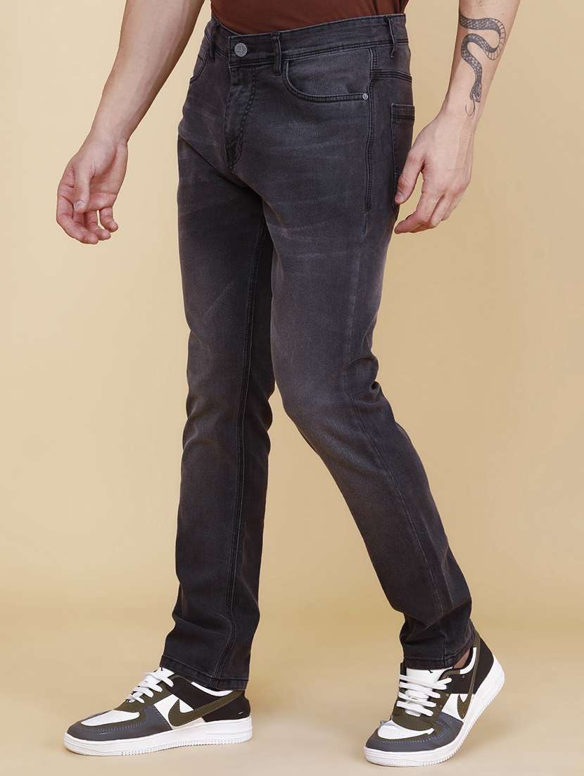 men washed mid rise slim fit jeans - 21916758 -  Standard Image - 3