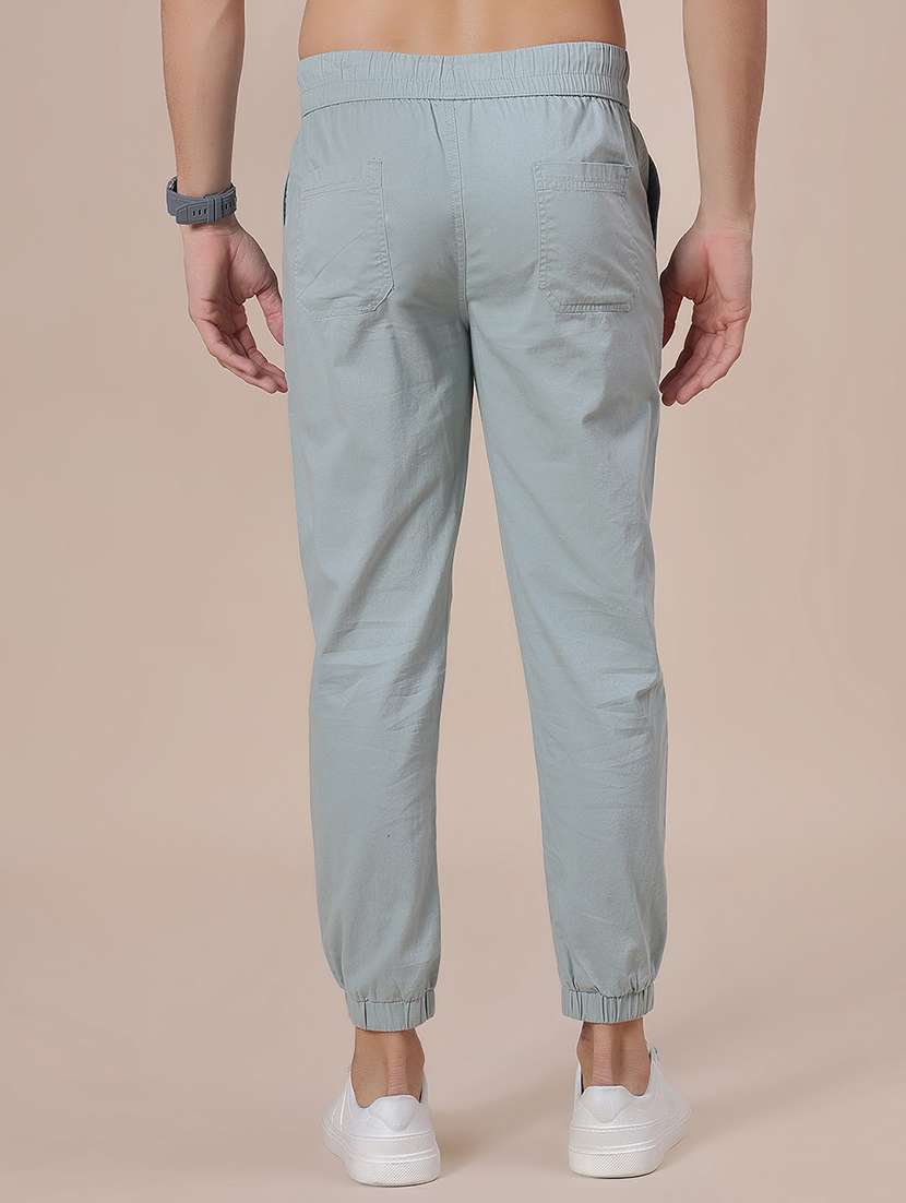 men solid mid rise regular fit jogger - 21916794 -  Standard Image - 3