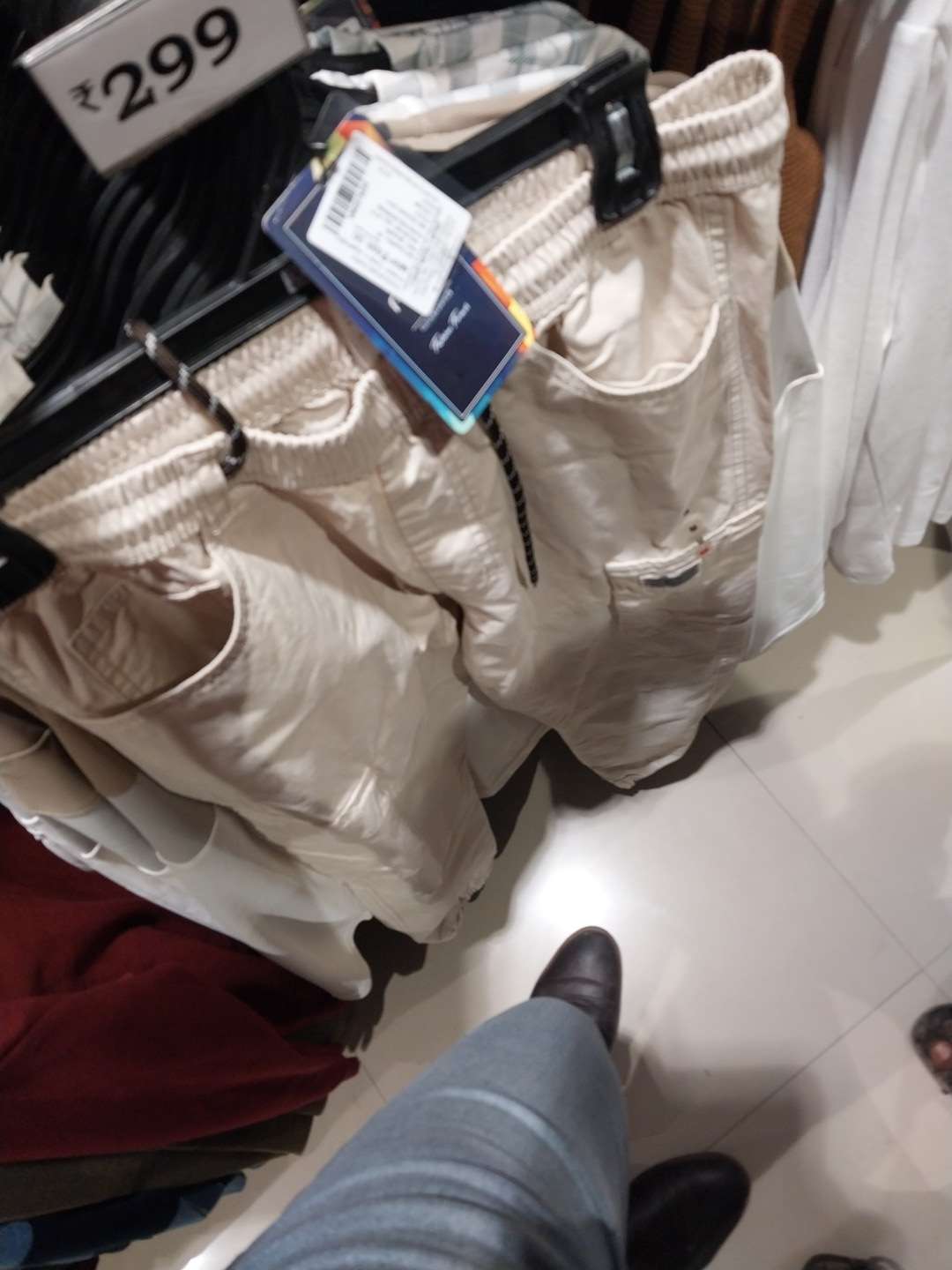 cream twill joggers - 21916799 -  Zoom Image - 0