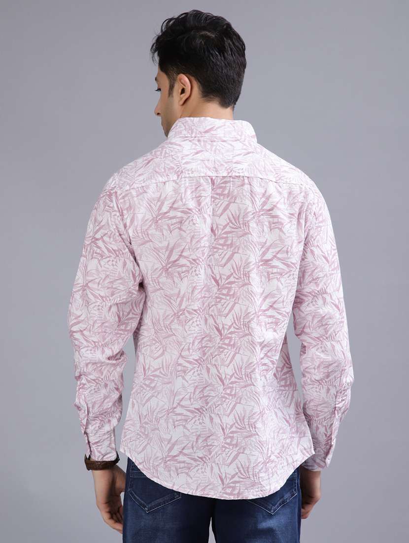 men printed collared long sleeve shirt - 21916859 -  Standard Image - 3