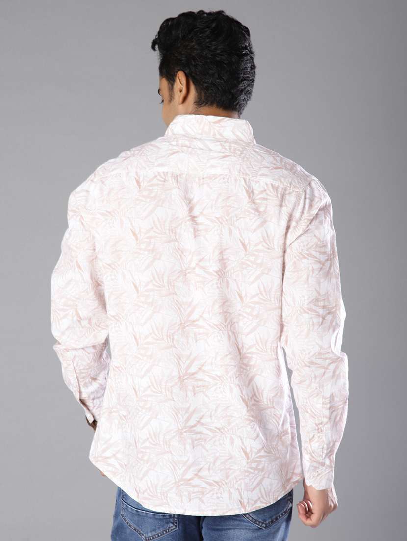 men printed collared long sleeve shirt - 21916860 - Standard Image - 3