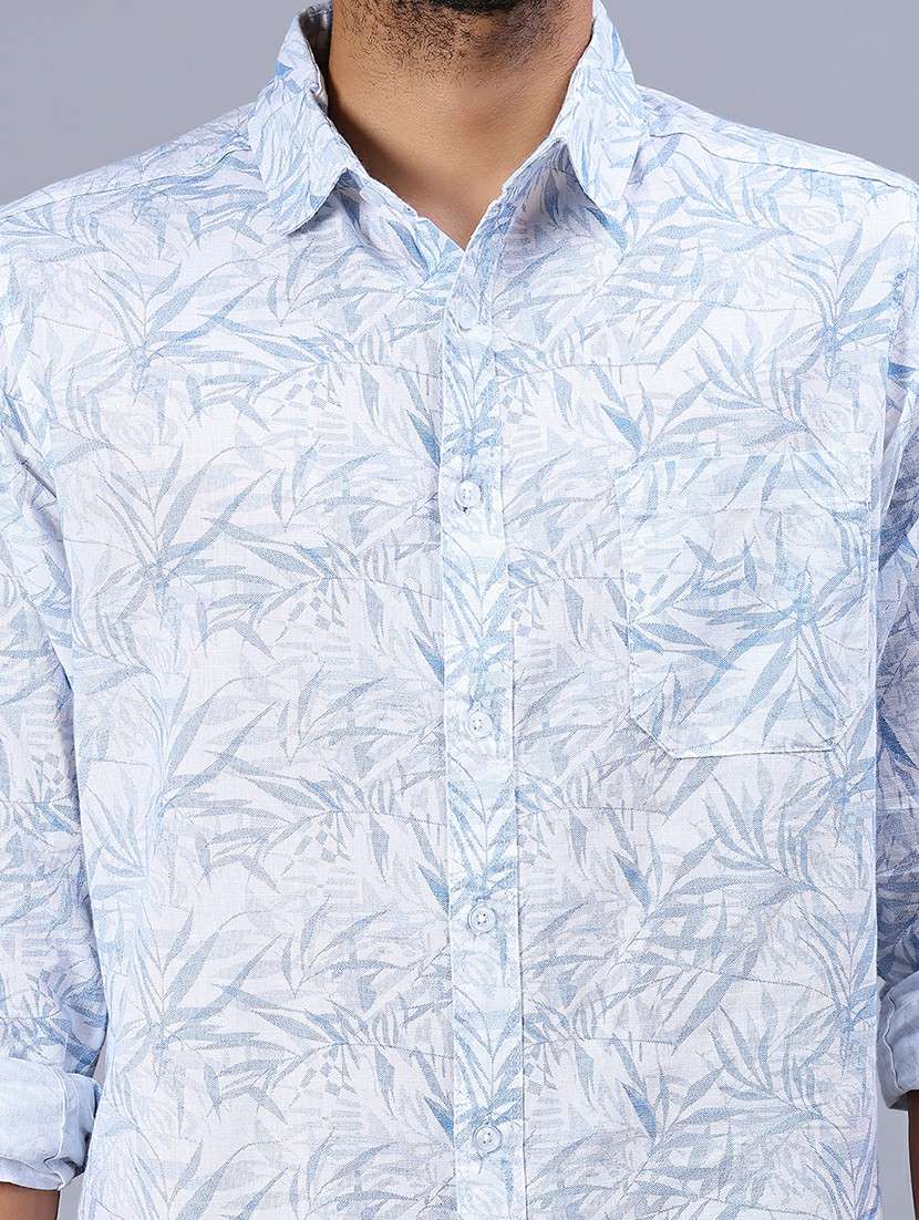 men printed collared long sleeve shirt - 21916861 - Standard Image - 5