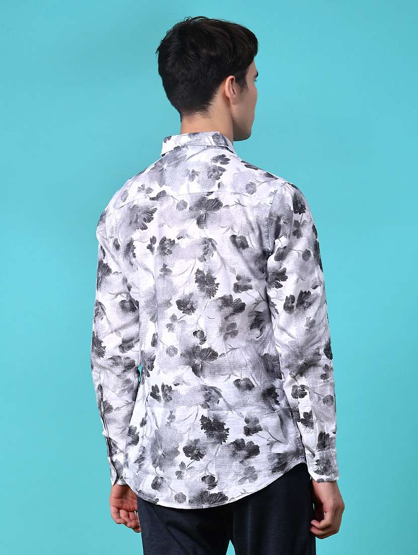 men printed long sleeve regular fit casual shirt - 21916863 -  Standard Image - 3