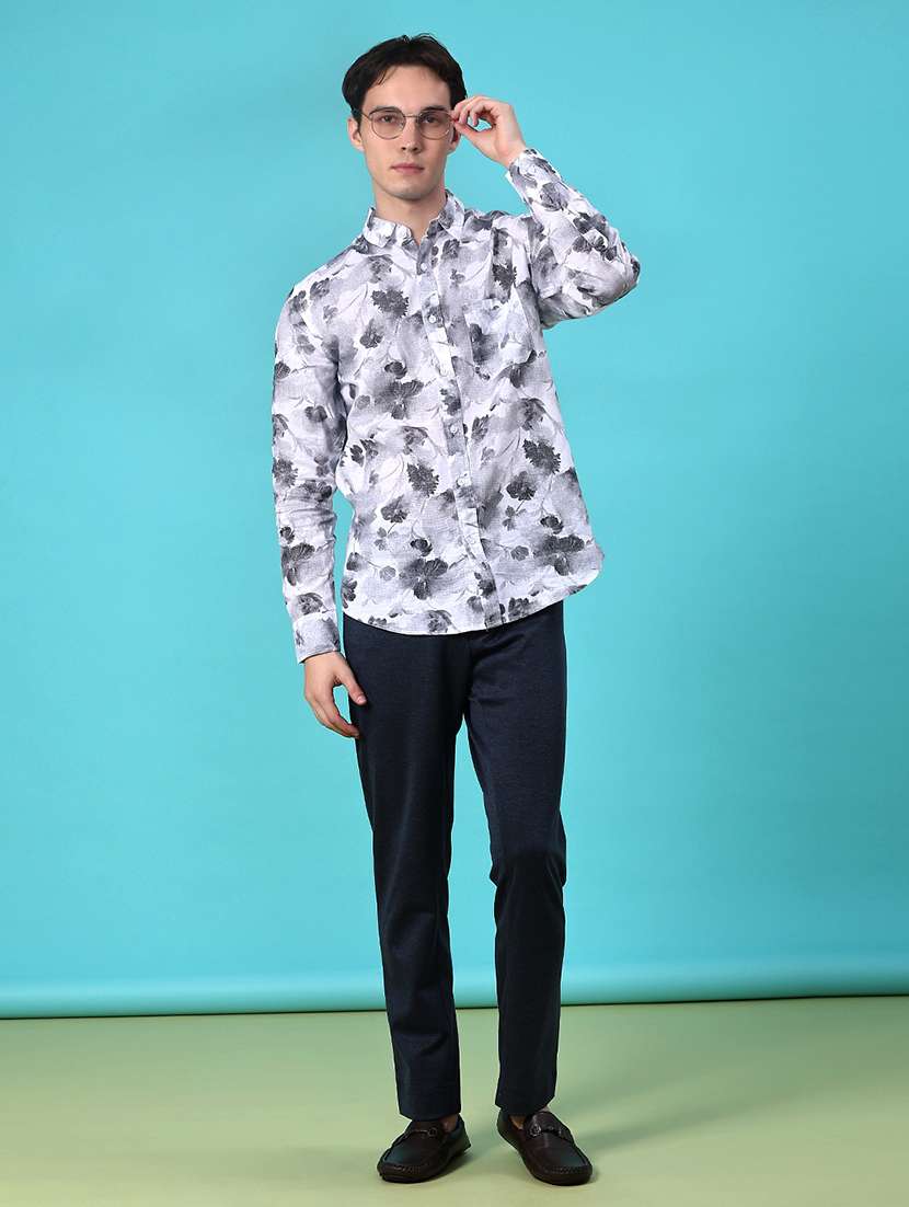 men printed long sleeve regular fit casual shirt - 21916863 -  Standard Image - 5