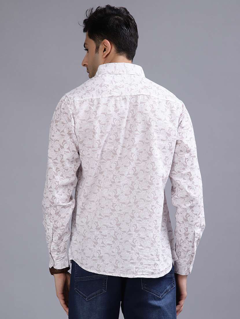 men printed collared long sleeve shirt - 21916864 -  Standard Image - 3