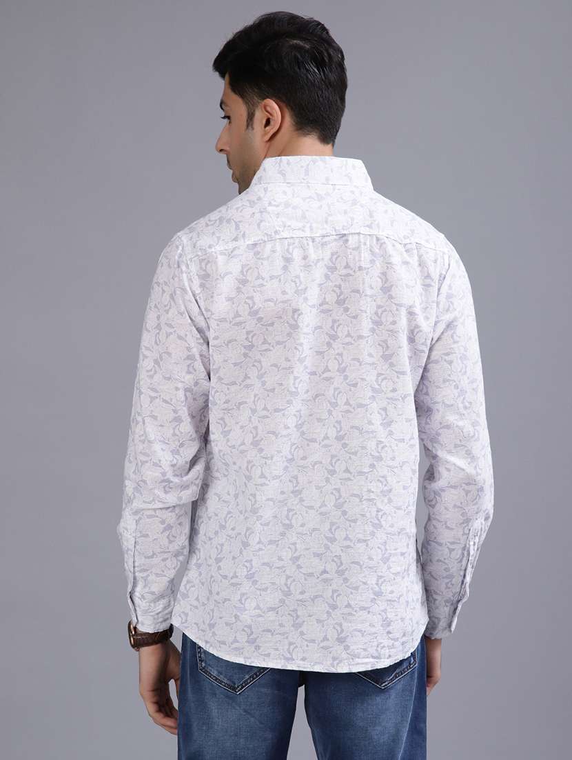 men printed collared long sleeve shirt - 21916865 -  Standard Image - 3