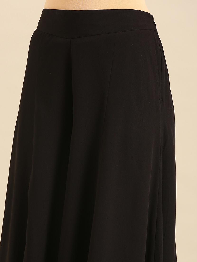 women solid high rise flared palazzo - 21916939 - Standard Image - 5