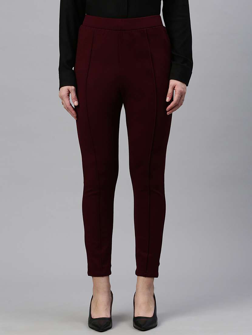 women solid high rise ankle length jegging - 21916958 -  Zoom Image - 0