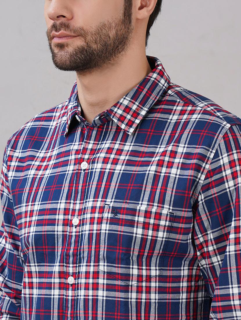 men checkered long sleeve regular fit casual shirt - 21917024 - Standard Image - 3
