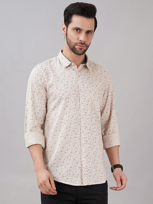 men printed long sleeve regular fit casual shirt - 21917027 -  Standard Image - 0