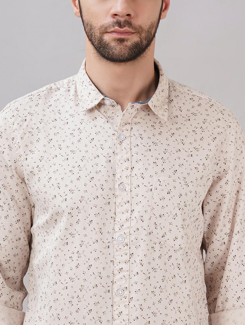 men printed long sleeve regular fit casual shirt - 21917027 - Standard Image - 3