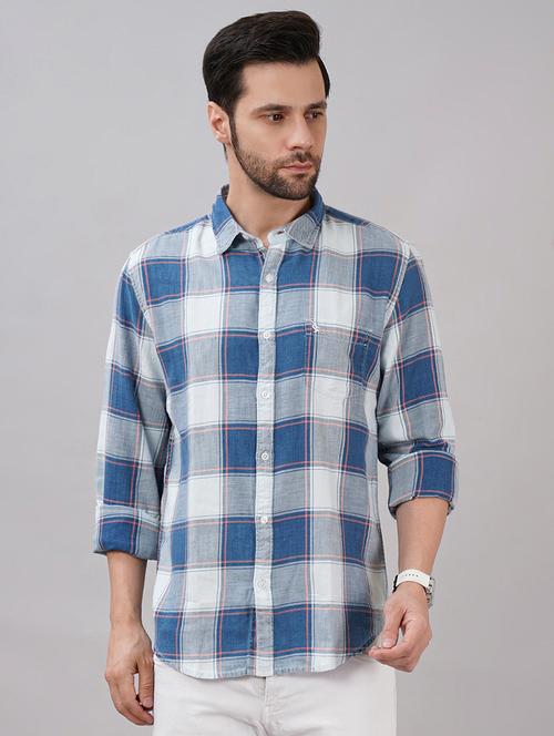 men checkered long sleeve regular fit casual shirt - 21917032 -  Standard Image - 0