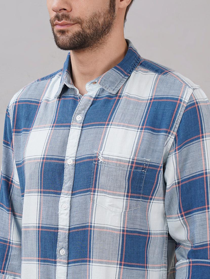 men checkered long sleeve regular fit casual shirt - 21917032 - Standard Image - 3