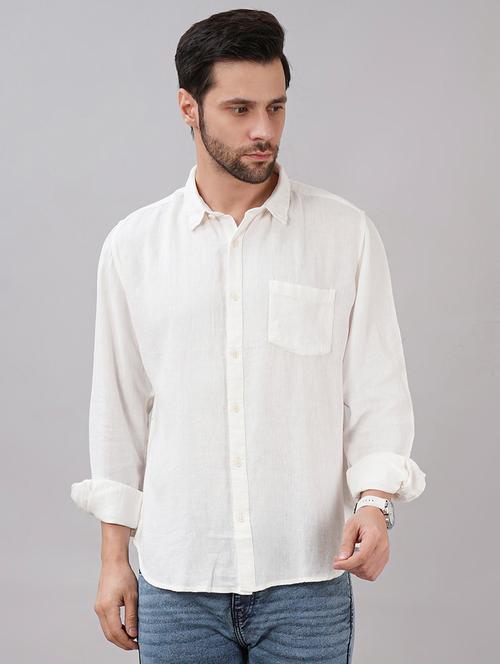 men solid long sleeve regular fit casual shirt - 21917034 - Standard Image - 0