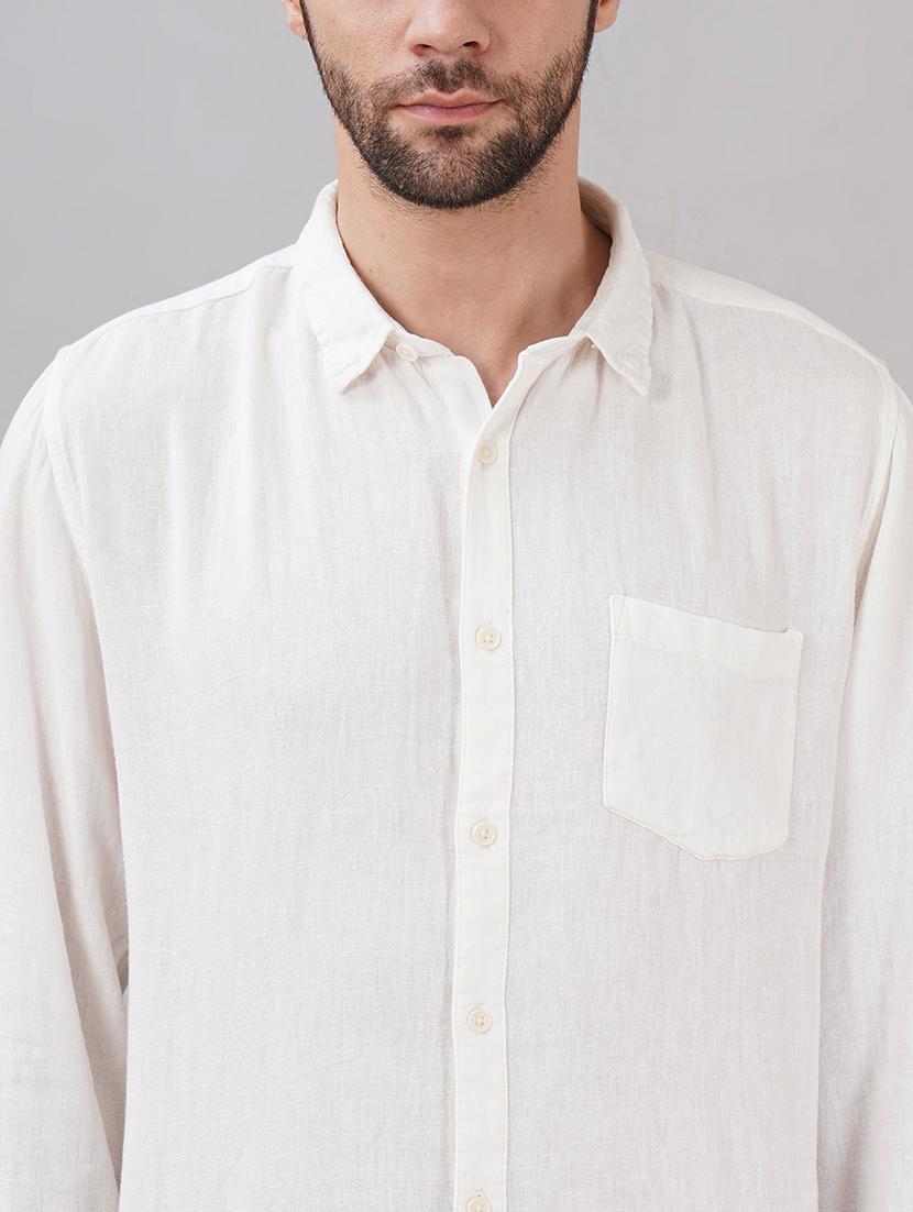 men solid long sleeve regular fit casual shirt - 21917034 - Standard Image - 3