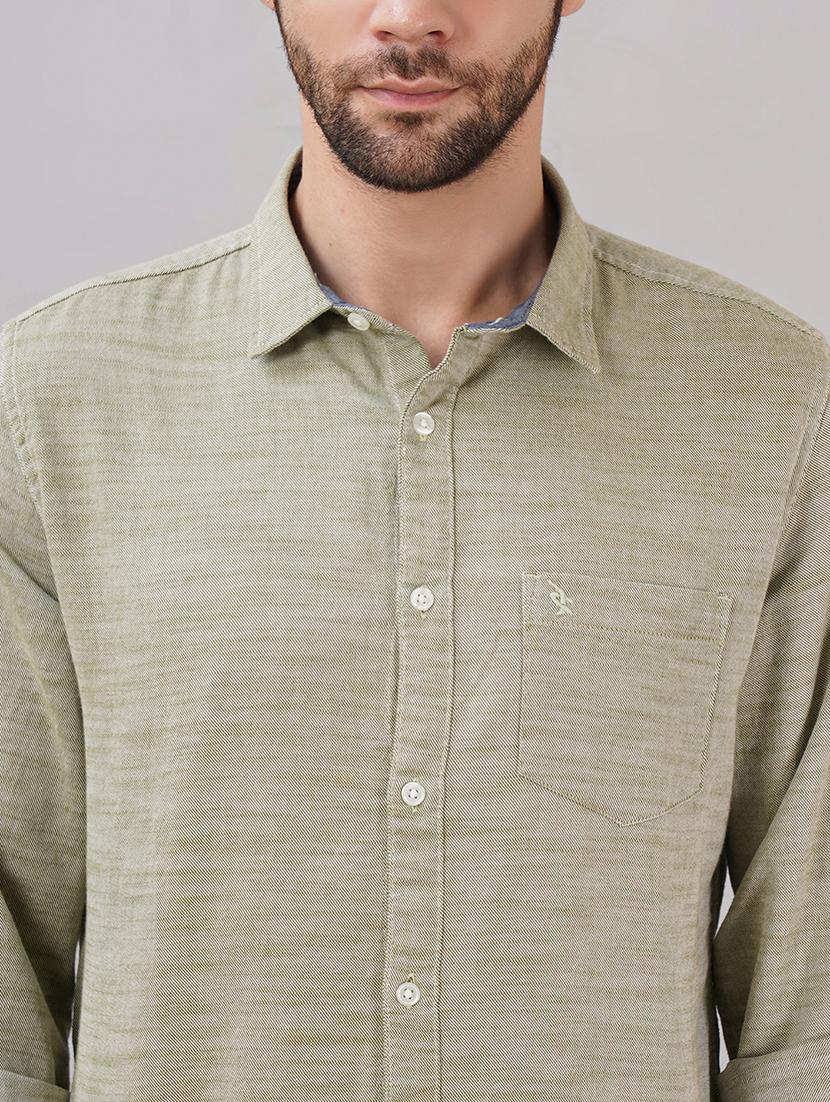 men solid long sleeve regular fit casual shirt - 21917036 - Standard Image - 3