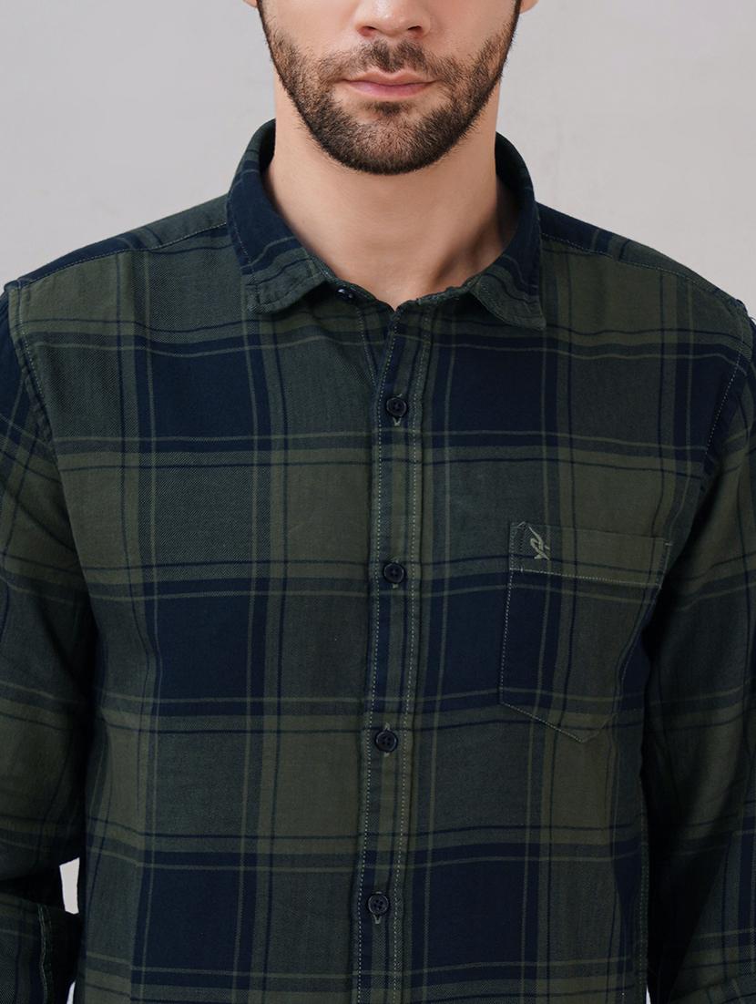 men checkered long sleeve regular fit casual shirt - 21917038 - Standard Image - 3
