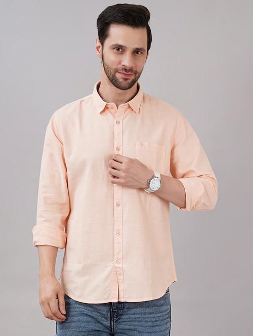 men solid long sleeve regular fit casual shirt - 21917039 - Standard Image - 0