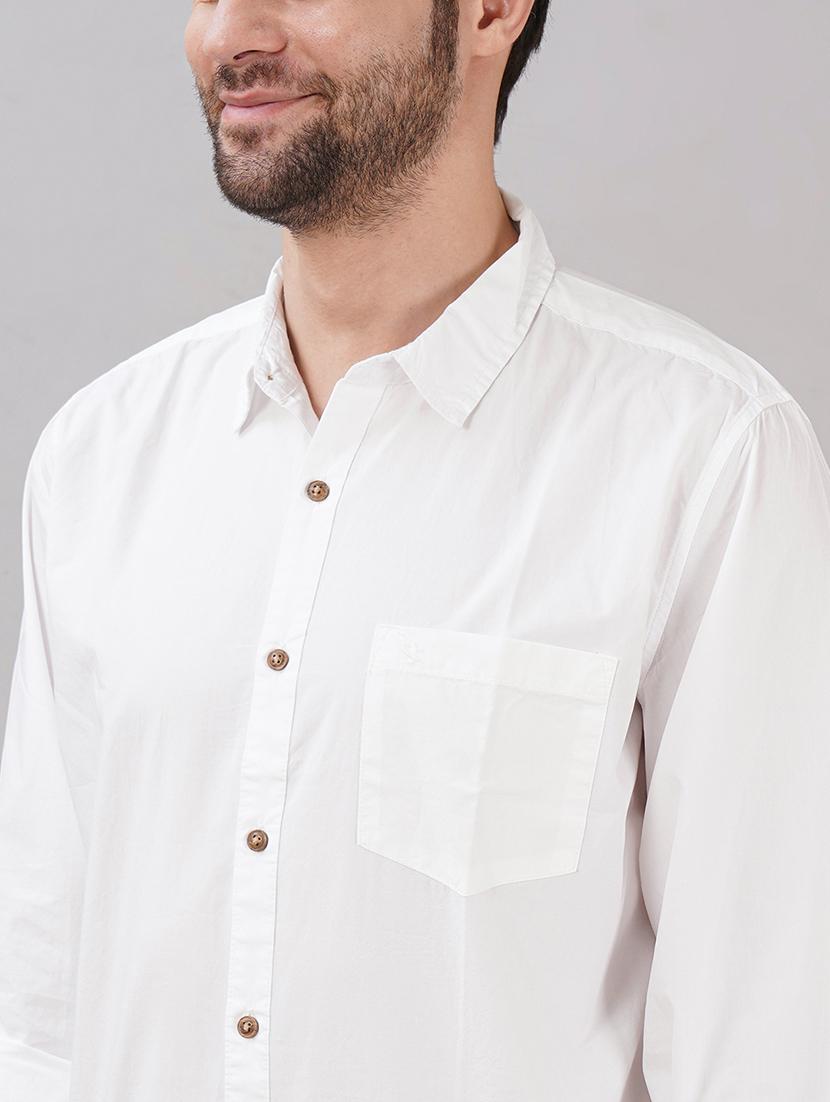 men solid long sleeve regular fit casual shirt - 21917043 - Standard Image - 3