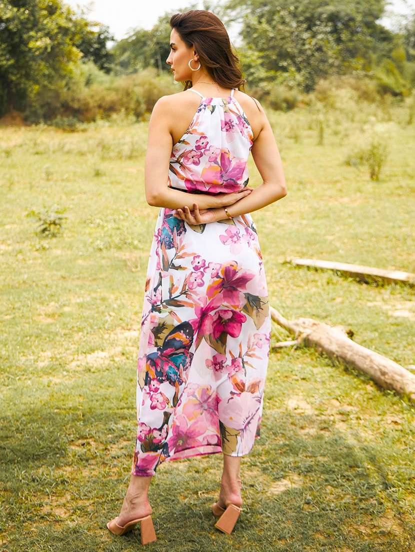 women floral printed sleeveless a-line dress - 21917388 -  Standard Image - 3